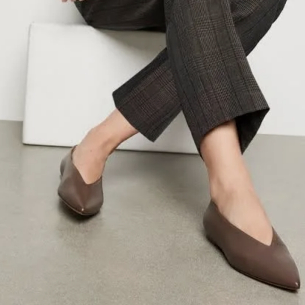 Emme Parsons Chocolate Brown Pointy Toe Flat